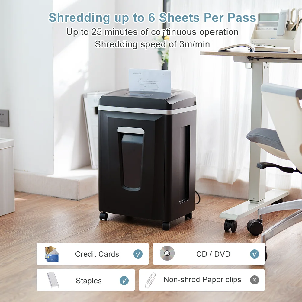 Paper Shredder Micro - ماكينة تقطيع الورق التجارية شديدة التحمل