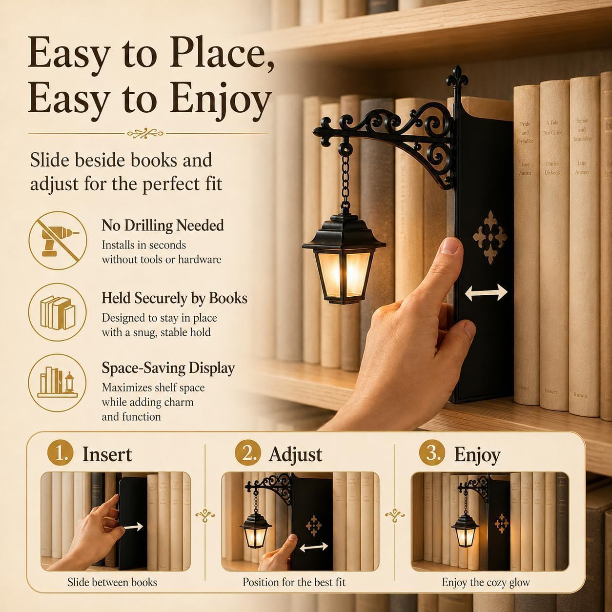مصباح مكتبة صغير بتصميم عتيق،  - مراجعة Home Office With Library وسعره