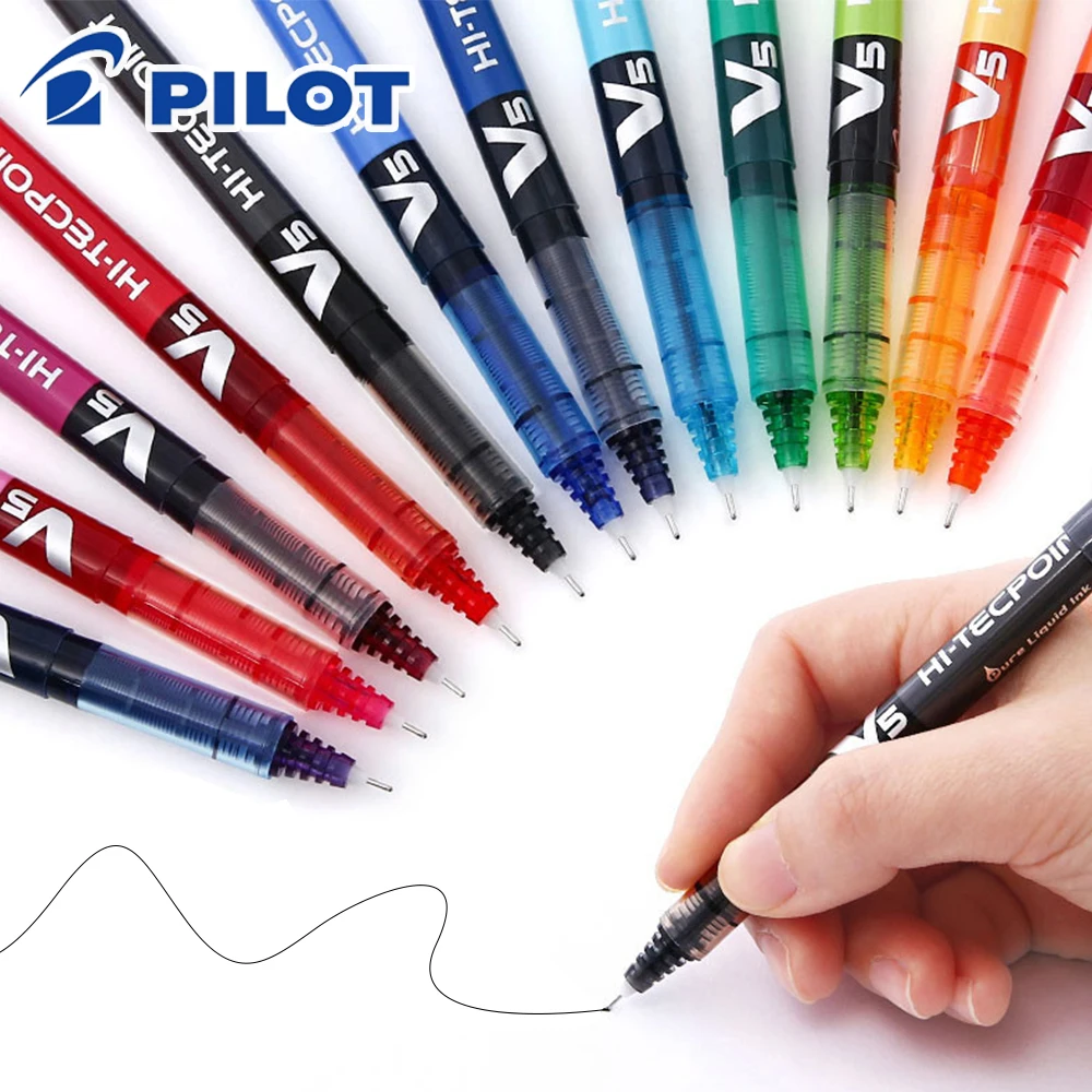 3 قطعة أقلام هلام الطيار الياب - مراجعة Pilot Pen V5 وسعره