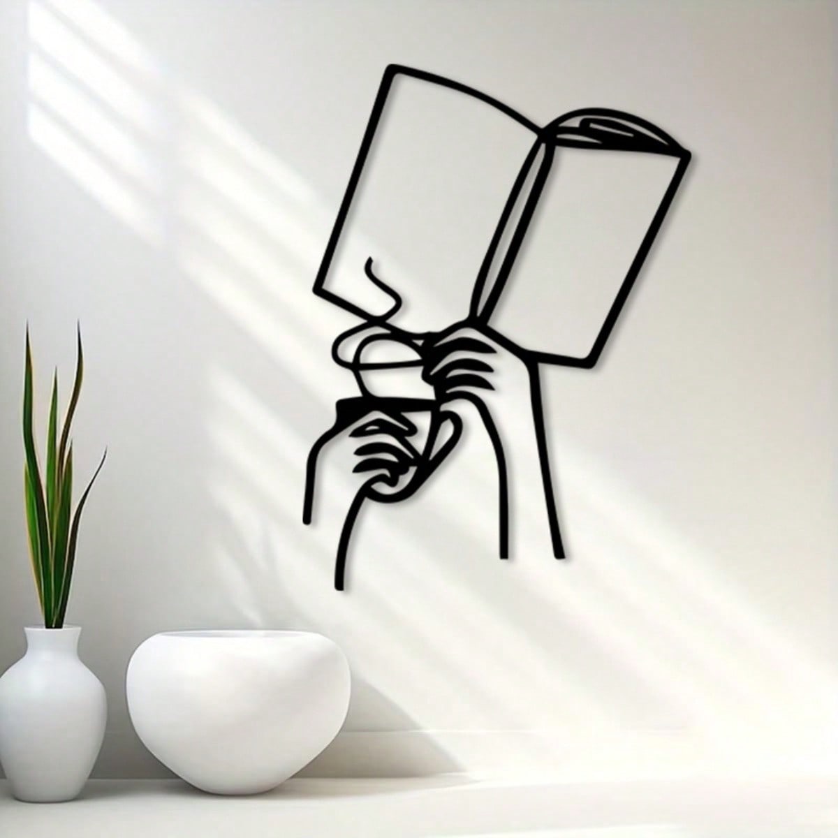 ديكور جداري معدني مطلي بالبودر - مراجعة Home Office With Library وسعره
