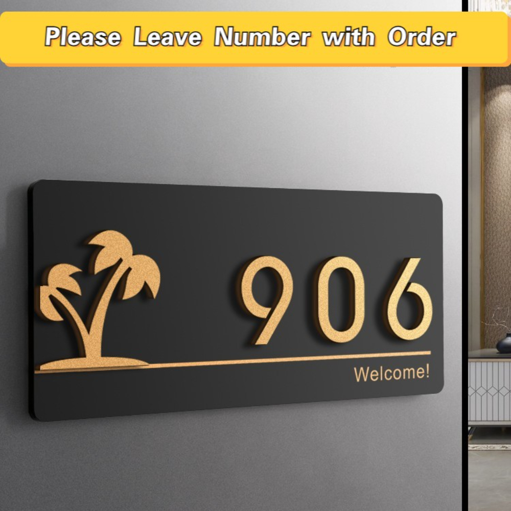 لوحات باب أكريليك مخصصة ، رقم  - مراجعة Address Home Office وسعره