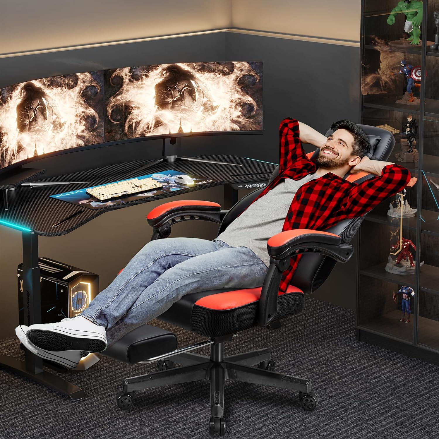 كرسي ألعاب مع مسند للقدمين، ود - مراجعة Home Office Design وسعره
